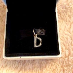 ⭐️Pandora Hanging “D” Charm